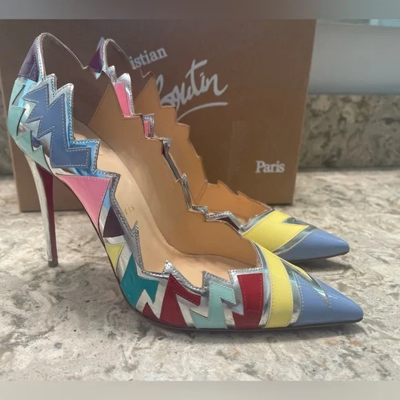 Christian Louboutin Explotek 100 Patent Specchio Heels - Picture 3 of 14